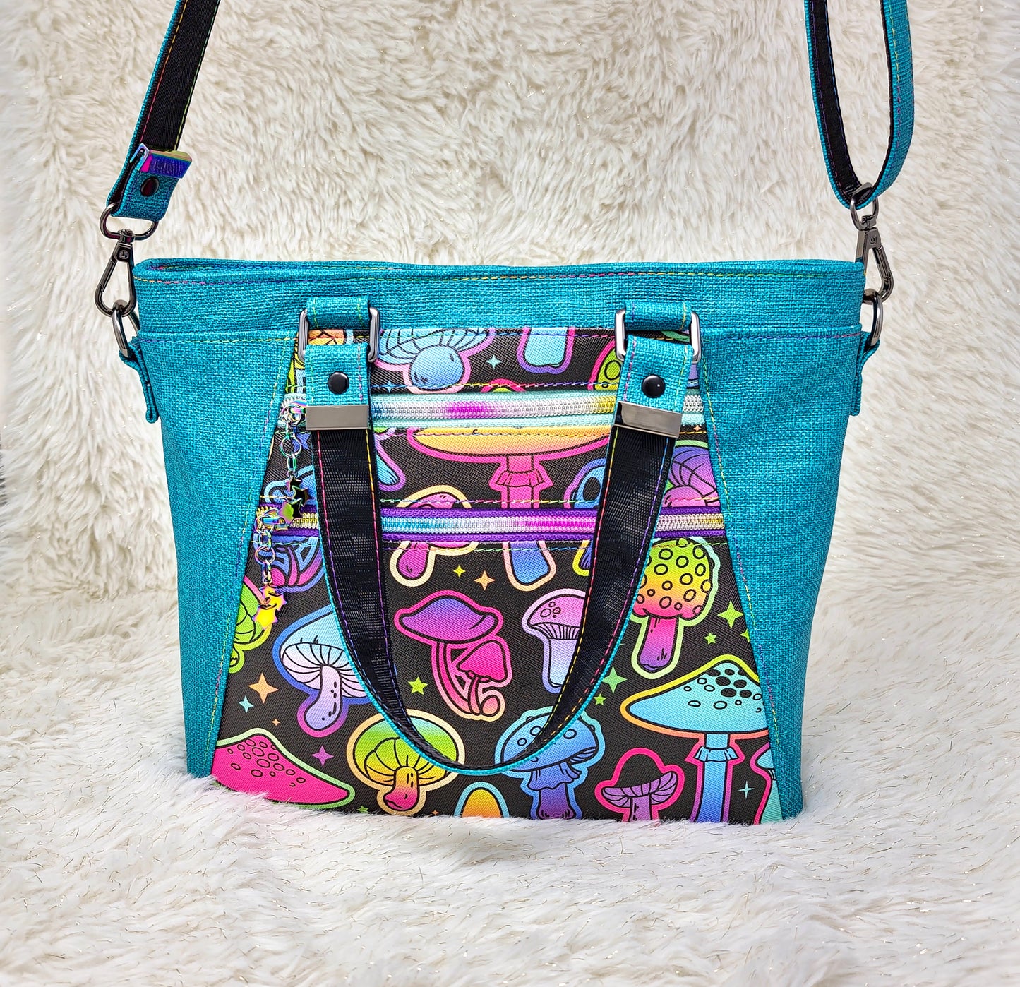 Neon Shrooms Apothecary Handbag