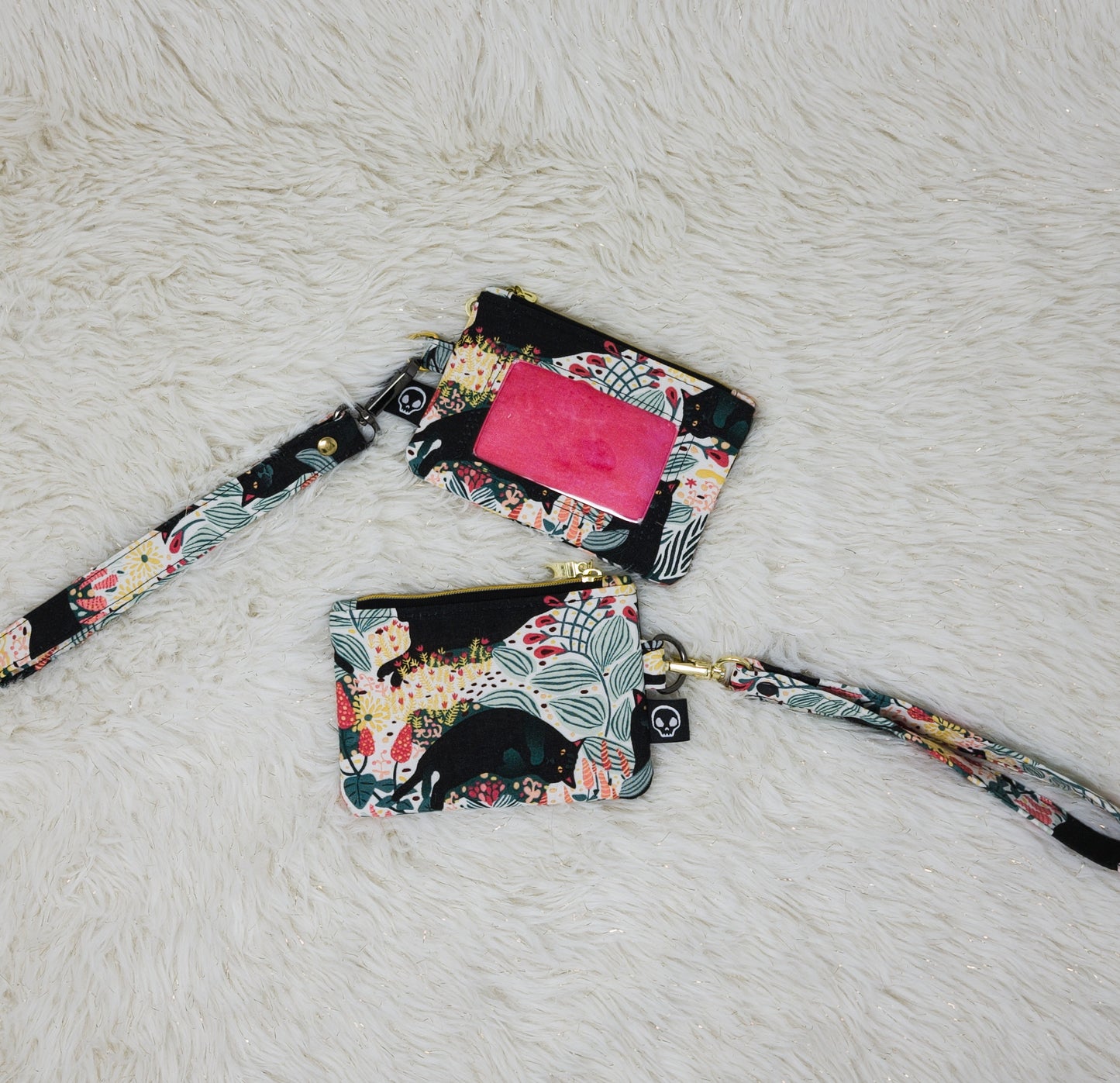 Black Cat Garden Piper ID Wallet