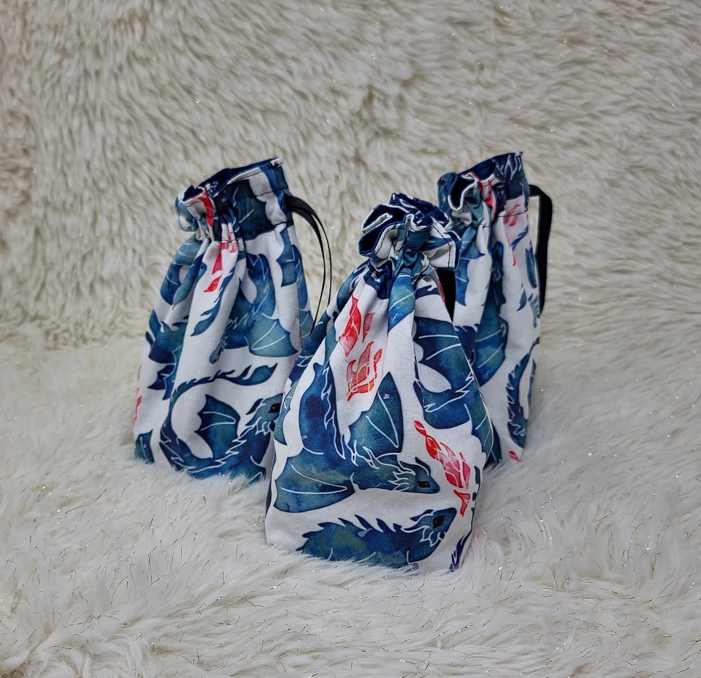 Watercolor Dragons Dice Bag