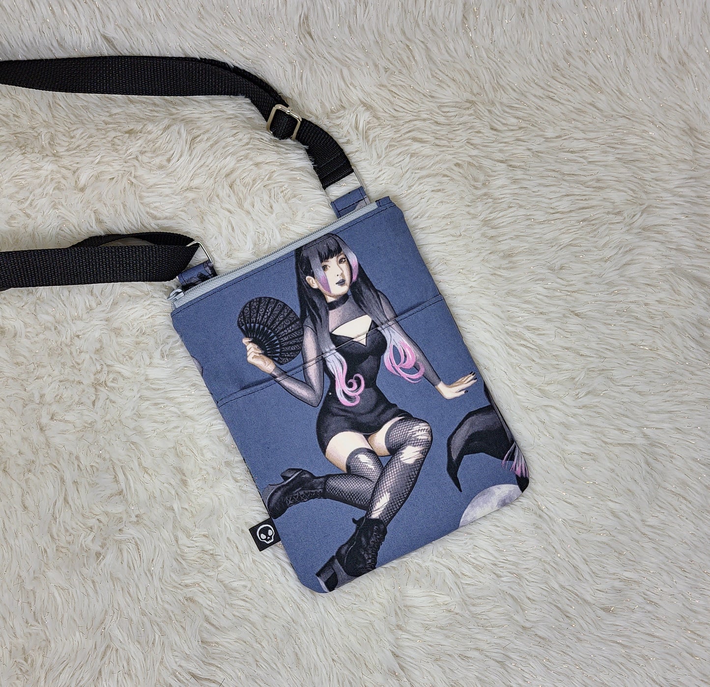 Goth Pinup Crossbody Bag Small