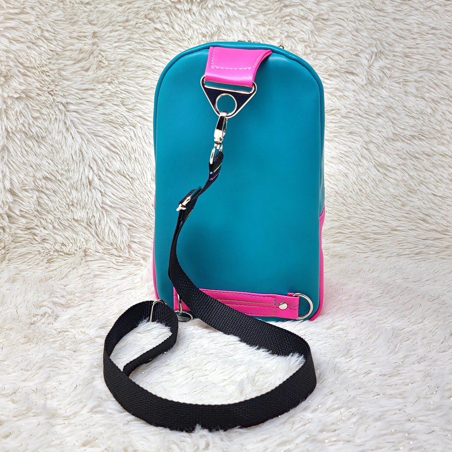 Teal Happy Leaf Rosie Sling Bag