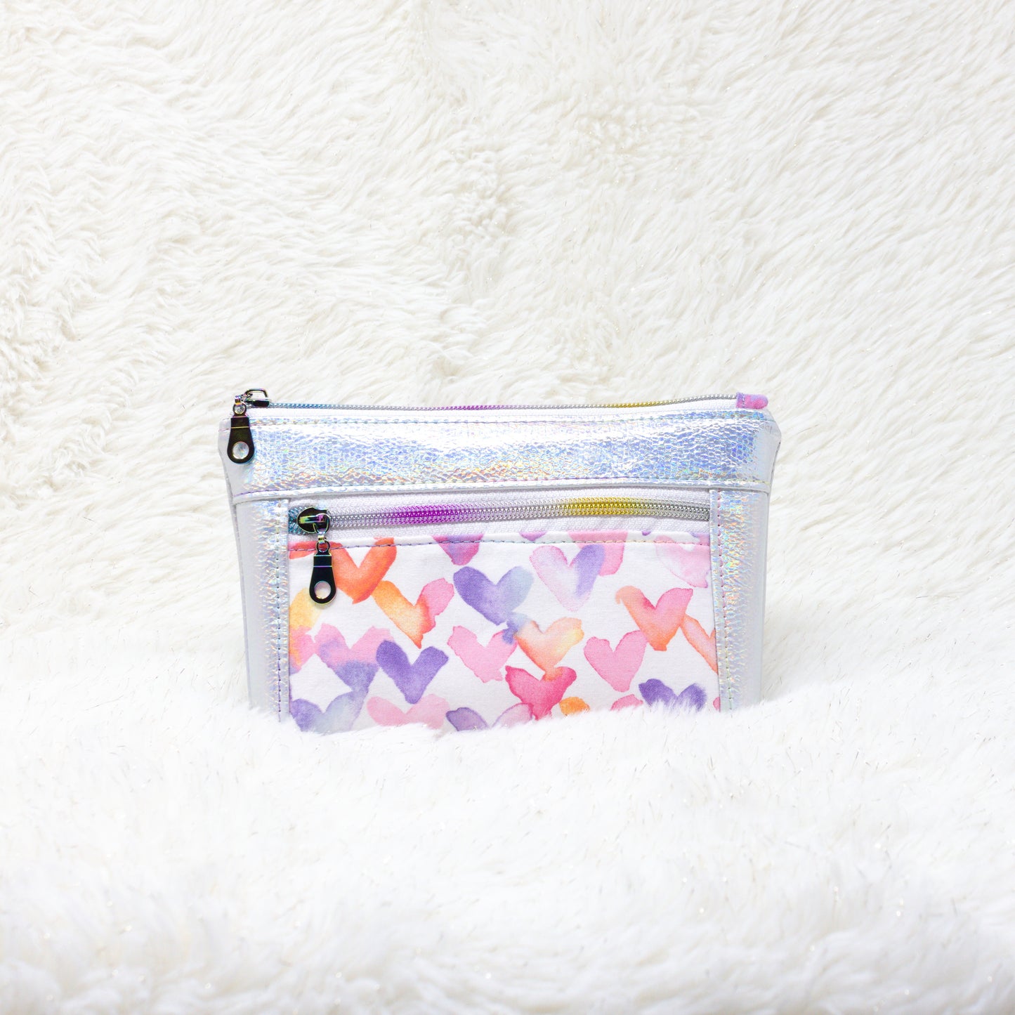 Metallic Heart Devon Pouch