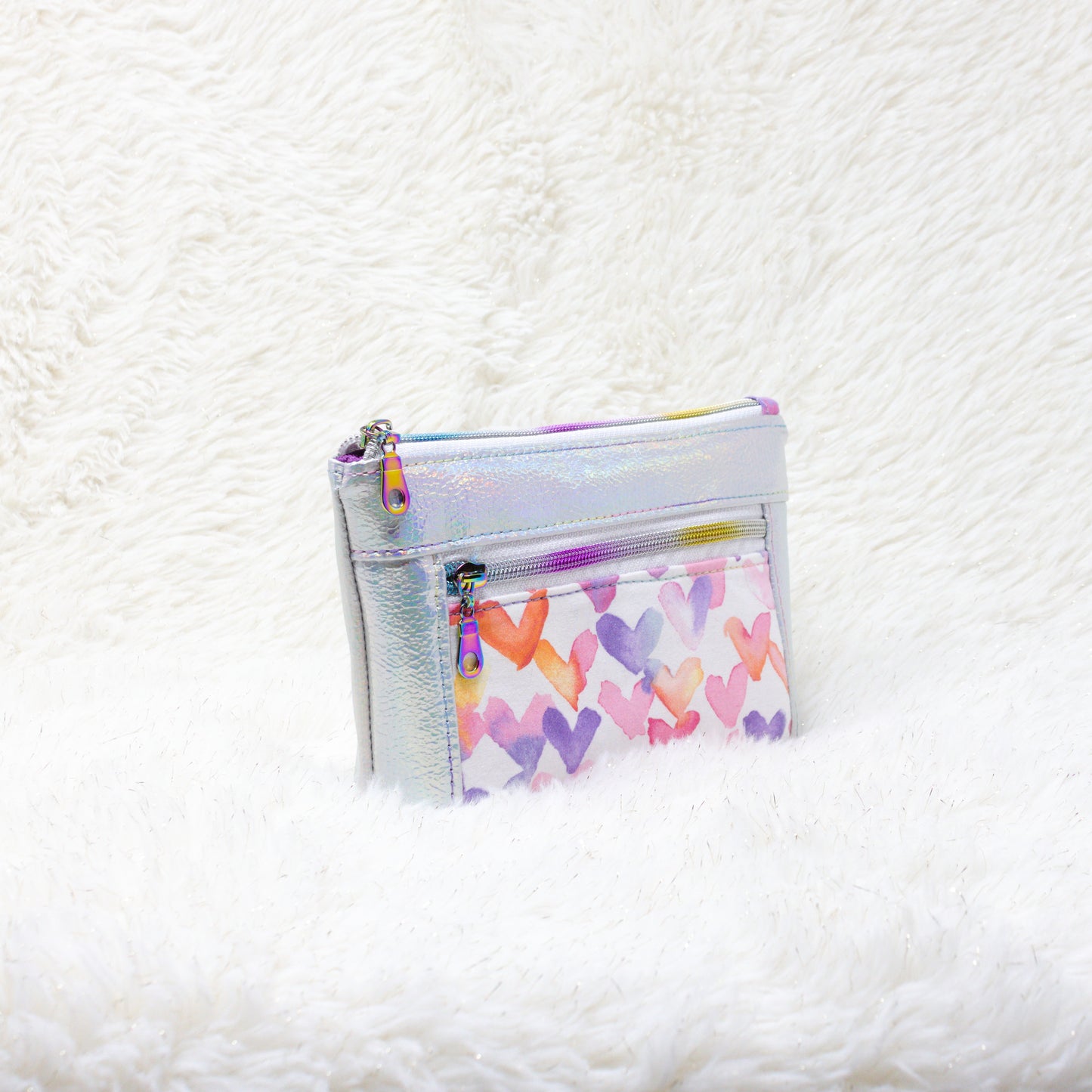 Metallic Heart Devon Pouch
