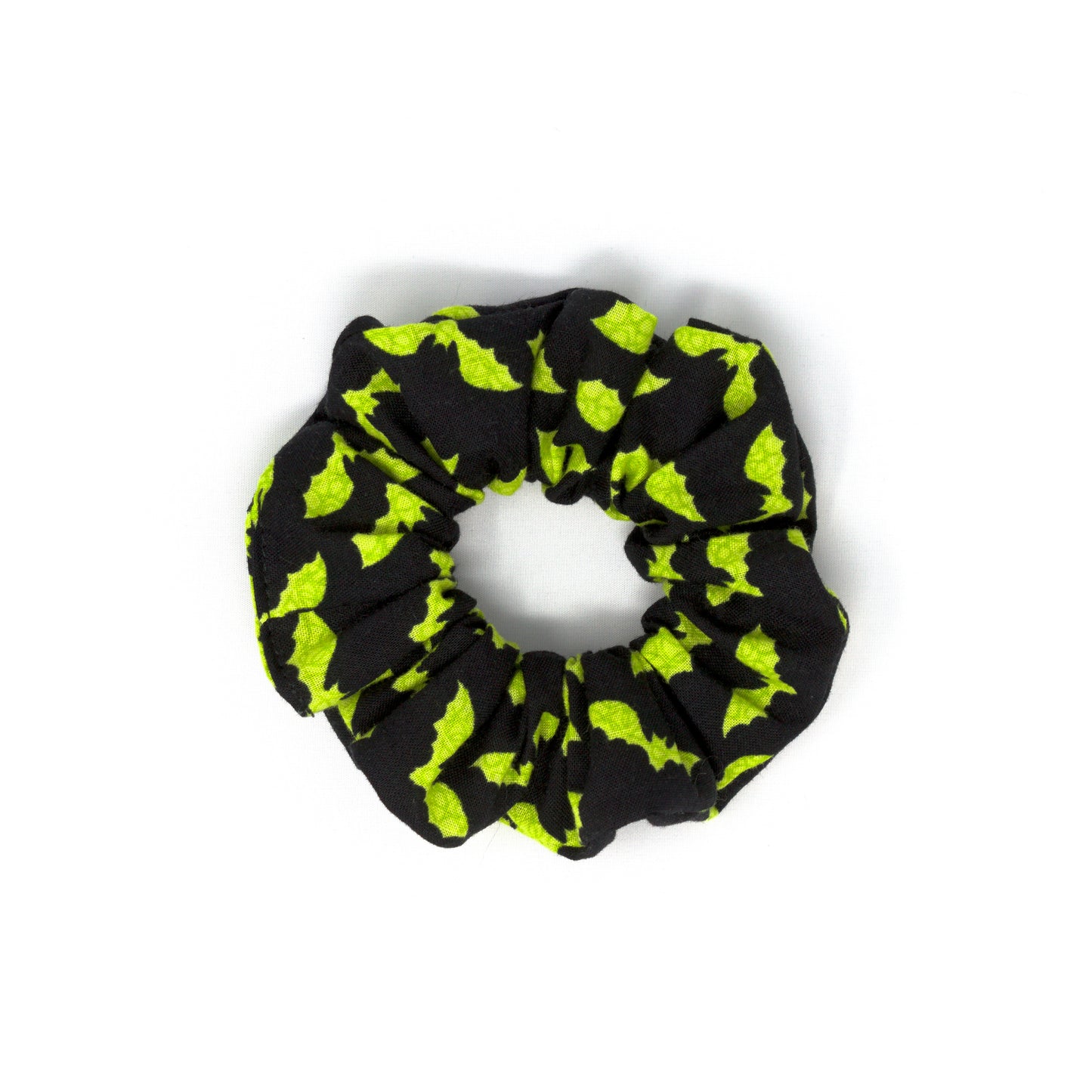 Neon Green Bats Scrunchie