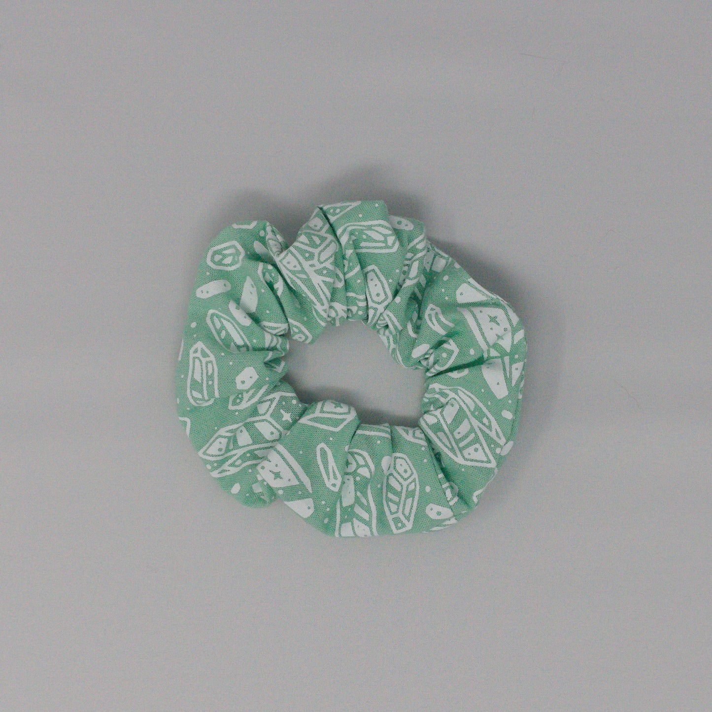Green Crystal Scrunchie