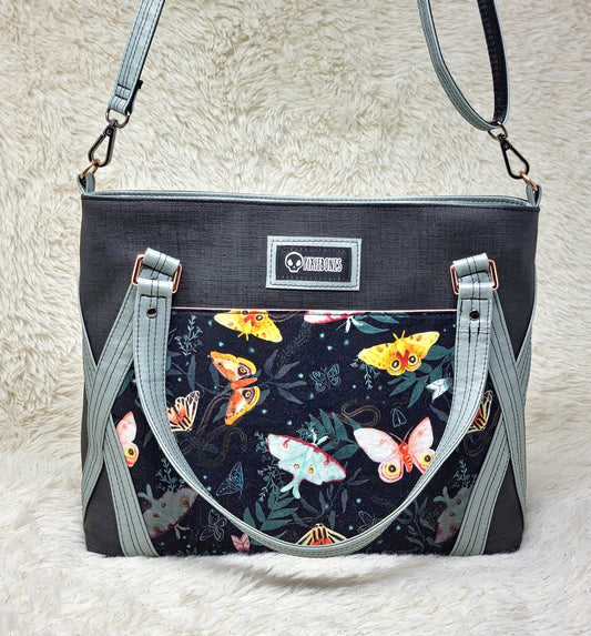 Night Moths Passion Flower Tote Bag