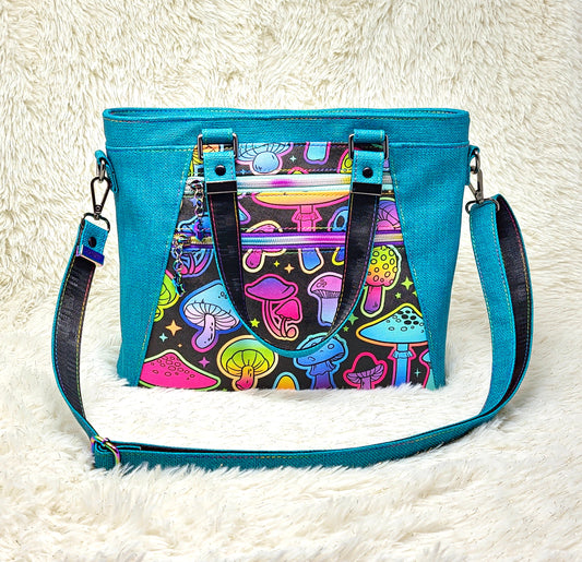 Neon Shrooms Apothecary Handbag
