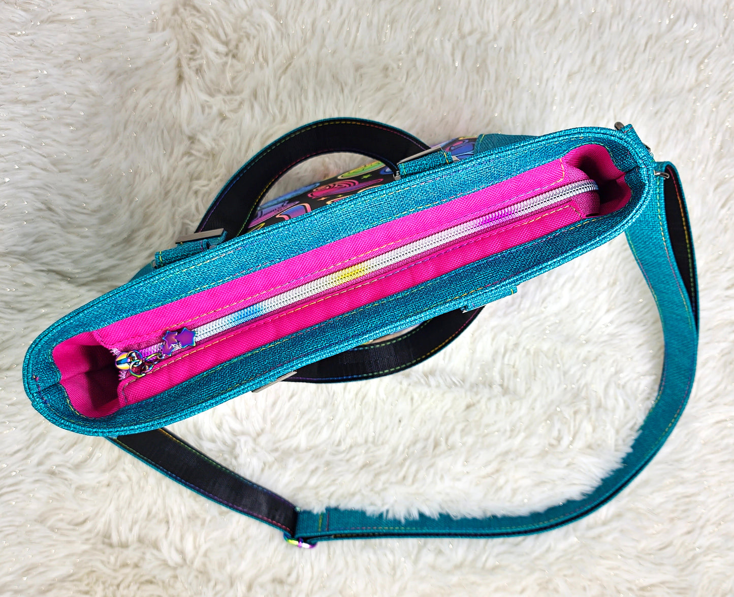 Neon Shrooms Apothecary Handbag