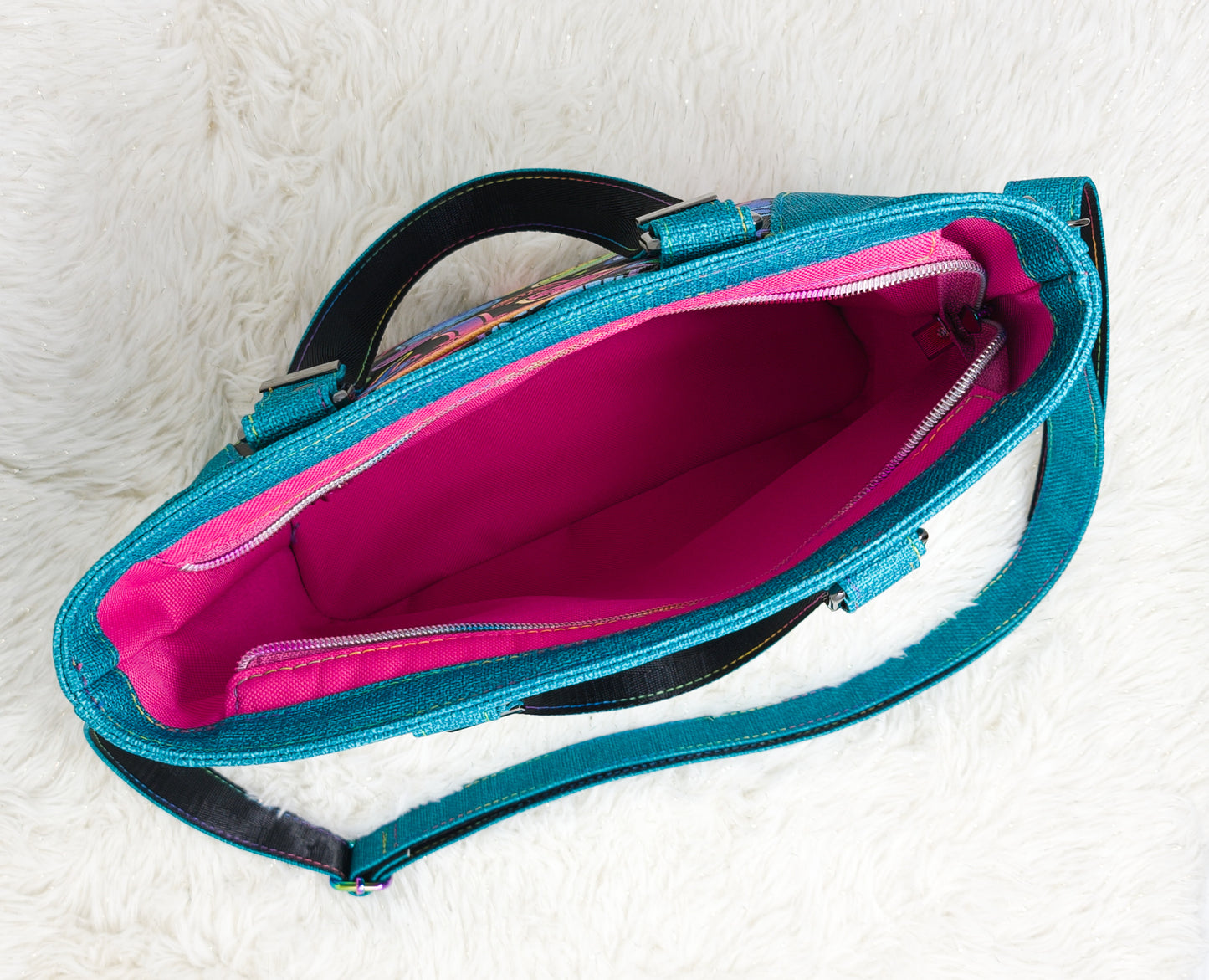 Neon Shrooms Apothecary Handbag