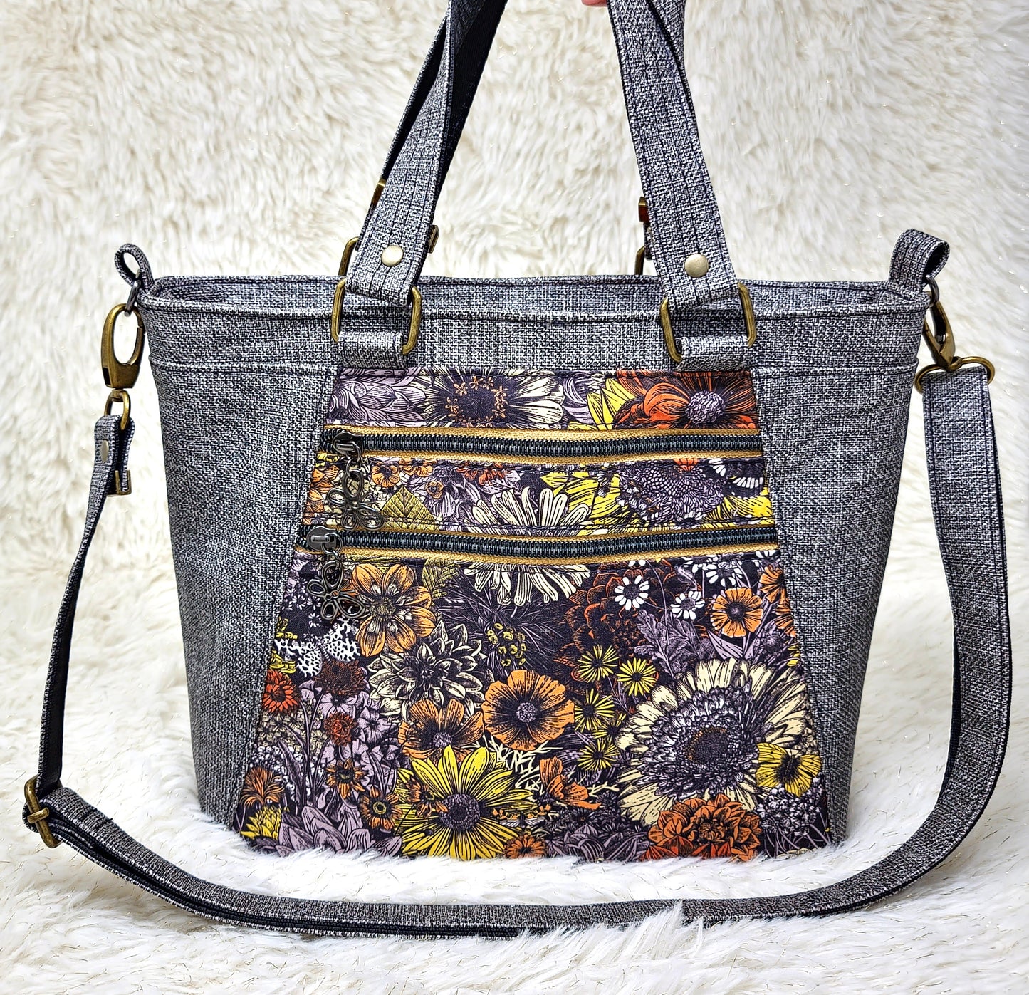Autumn Flowers Apothecary Handbag