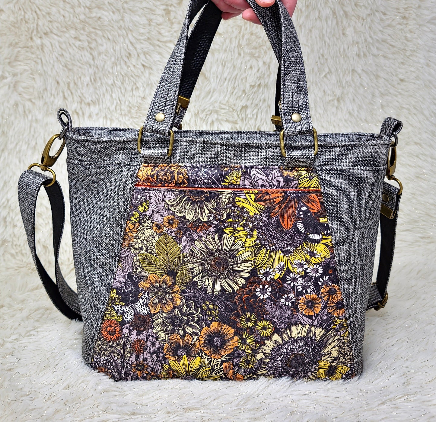 Autumn Flowers Apothecary Handbag