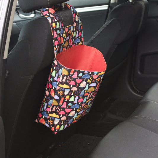Colorful Mushrooms Car Trash Can