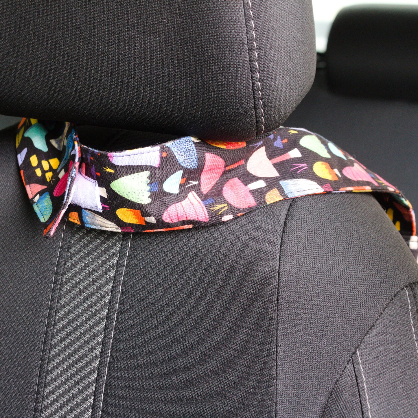 Colorful Mushrooms Car Trash Can