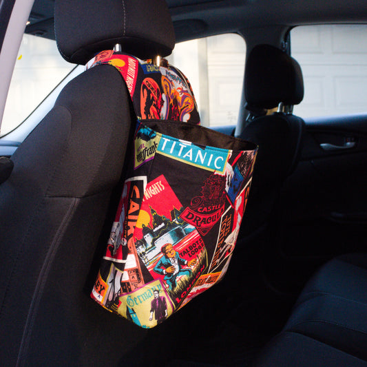 Retro Movie Poster Car Trash Can