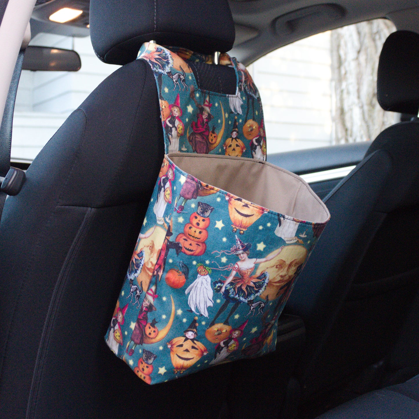 Vintage Hallow's Eve Car Trash Can