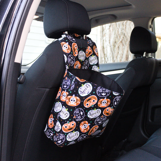 Spooky Pumpkins Car Trash Can