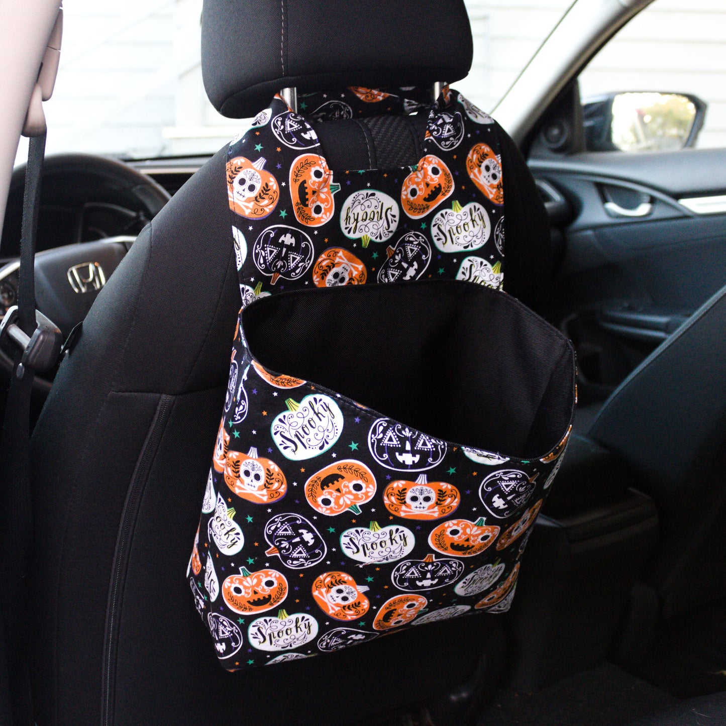 Spooky Pumpkins Car Trash Can