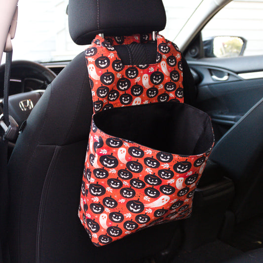 Dark Pumpkins Car Trash Can