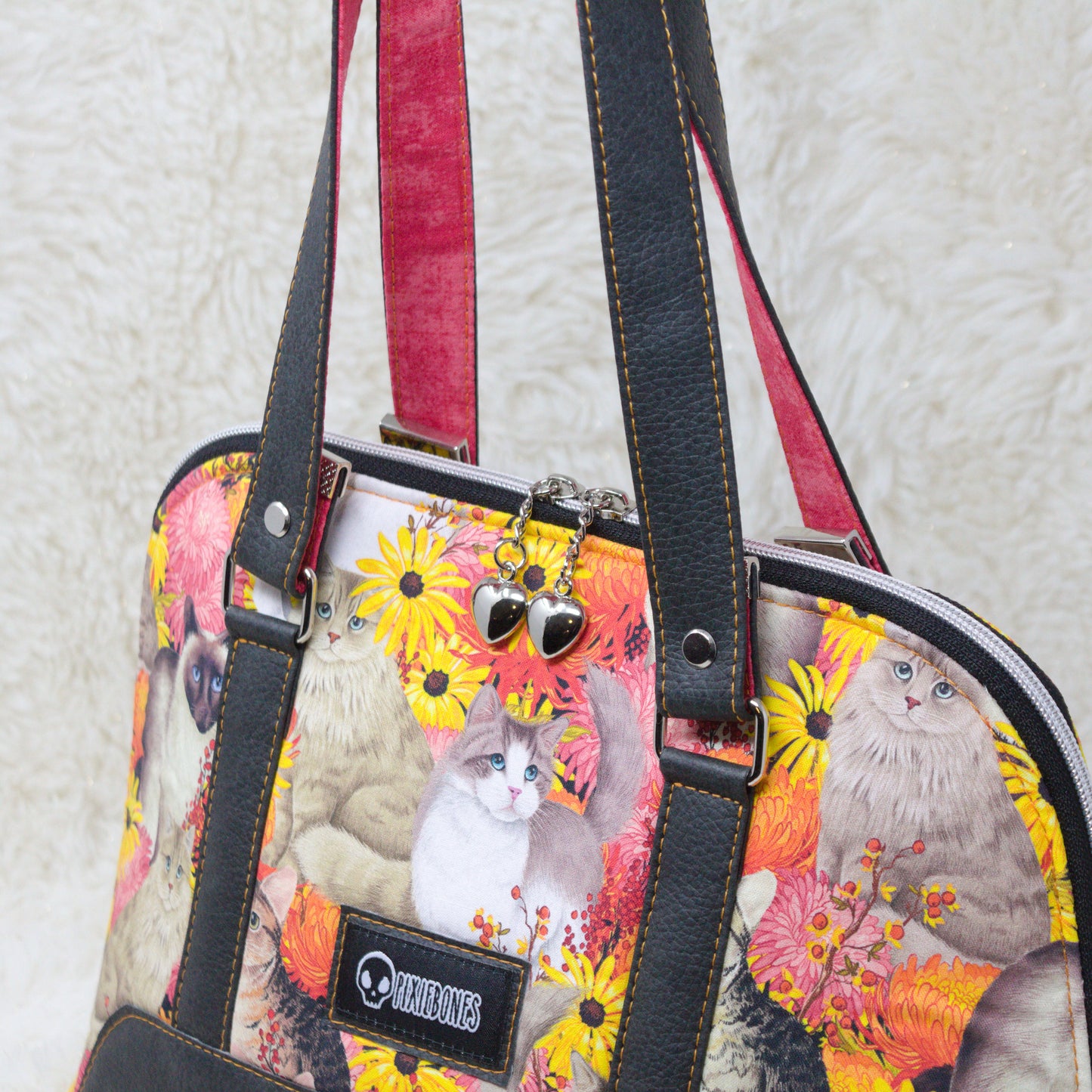 Cats & Flora Boronia Bowler Handbag