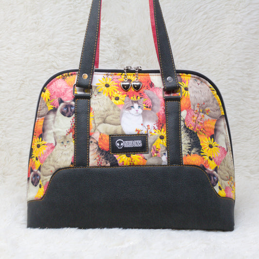 Cats & Flora Boronia Bowler Handbag