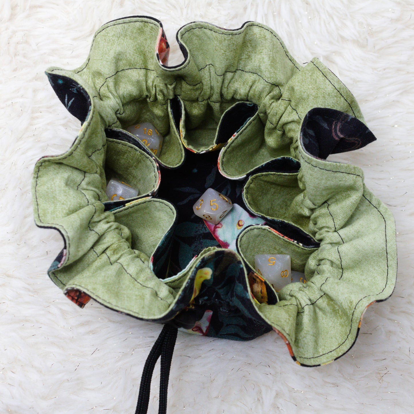 Dark Moths Dice/Jewelry Bag