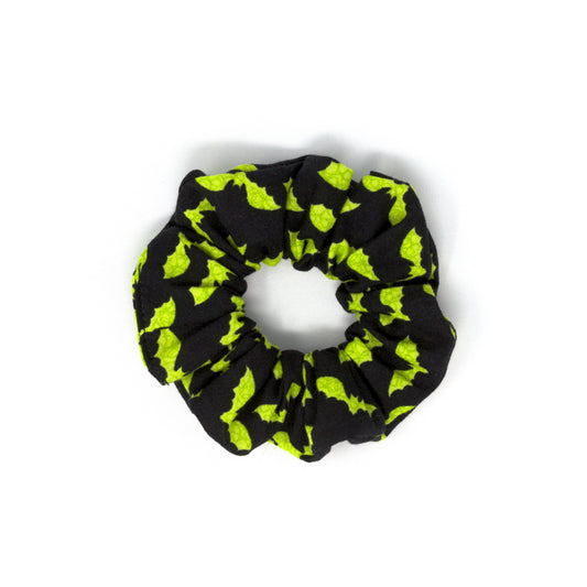 Neon Green Bats Scrunchie