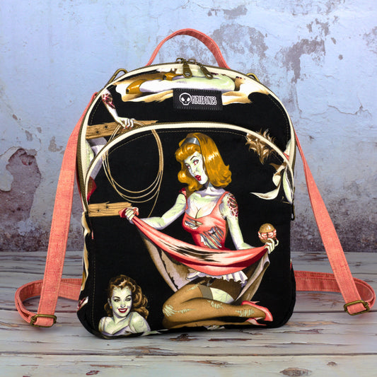 Pink Zombie Pinup Phoebe Mini Backpack